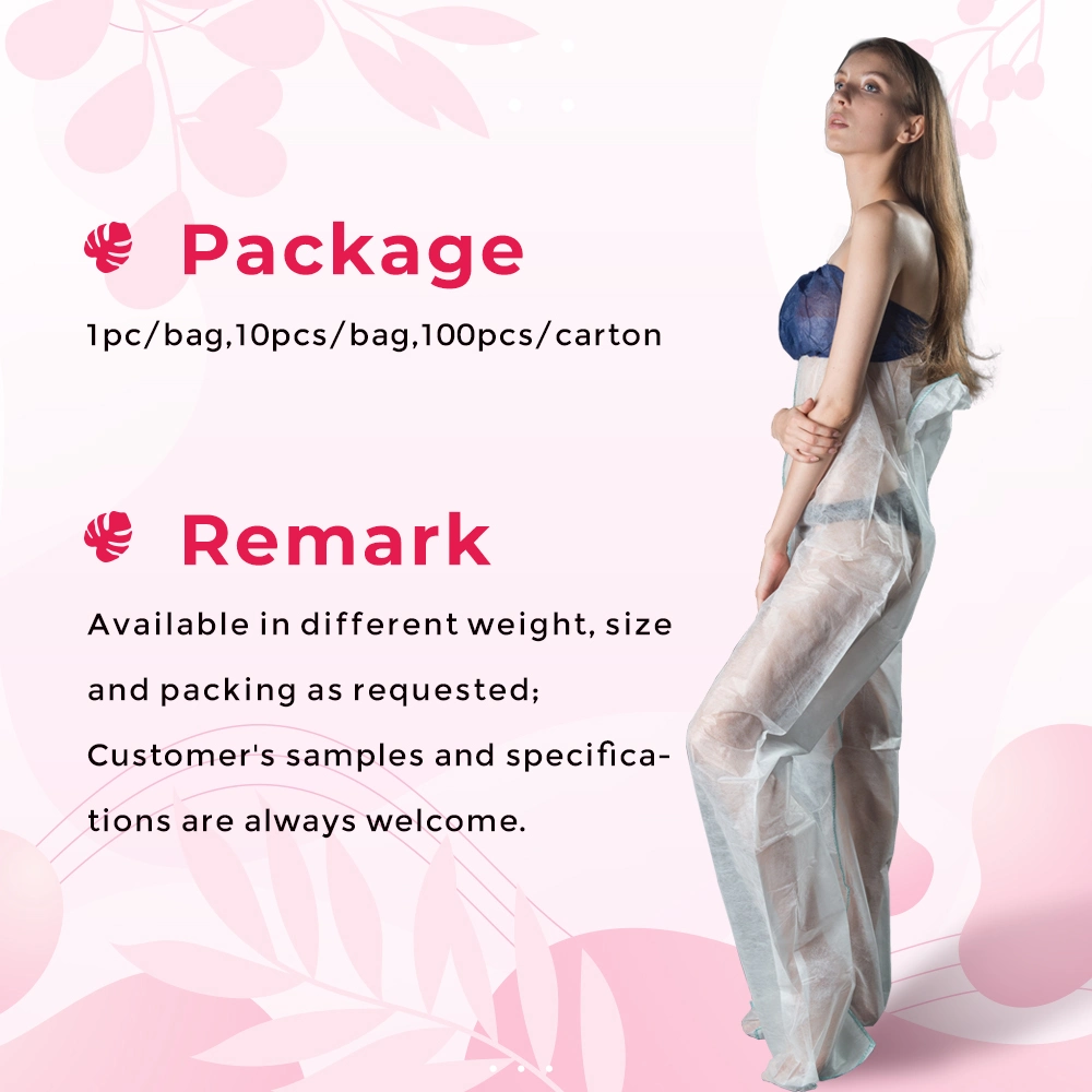 Nonwoven Disposable SBPP Long Pants PP+PE Yoga Pants Beauty Salon Trousers Protective Equipment for Beauty