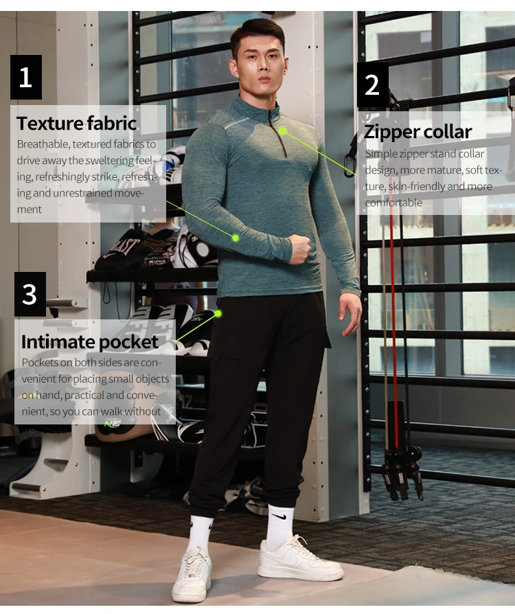 Wholesale Sweat Suits Quarter Zipper Shirts Track Pants Men Fitness Gym Jogging Suit