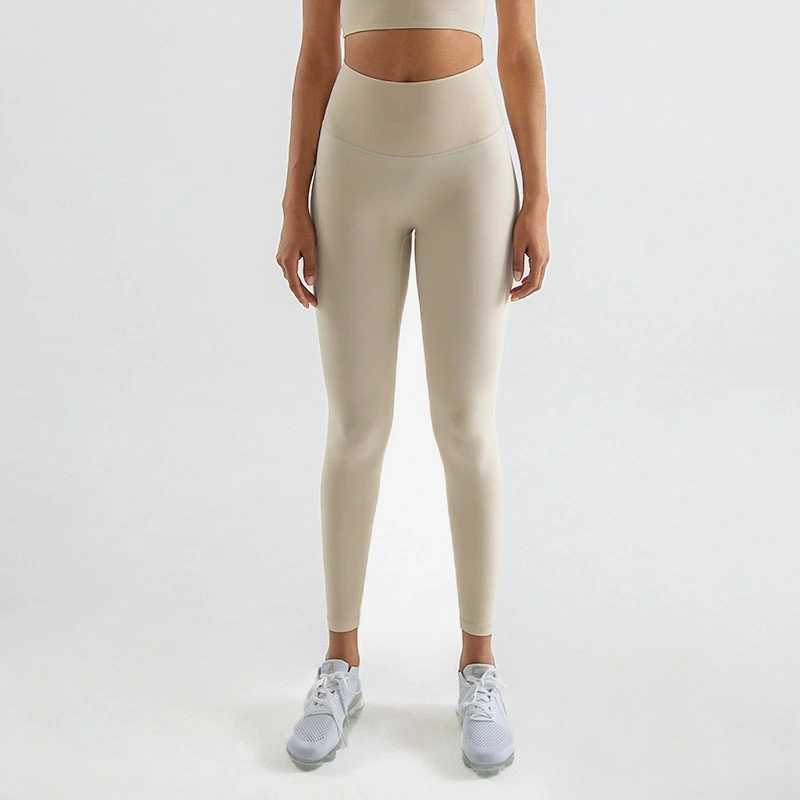 Women′ S Sanded-Fabric External Tight High Waist Lifting Hip Fitness Leggings