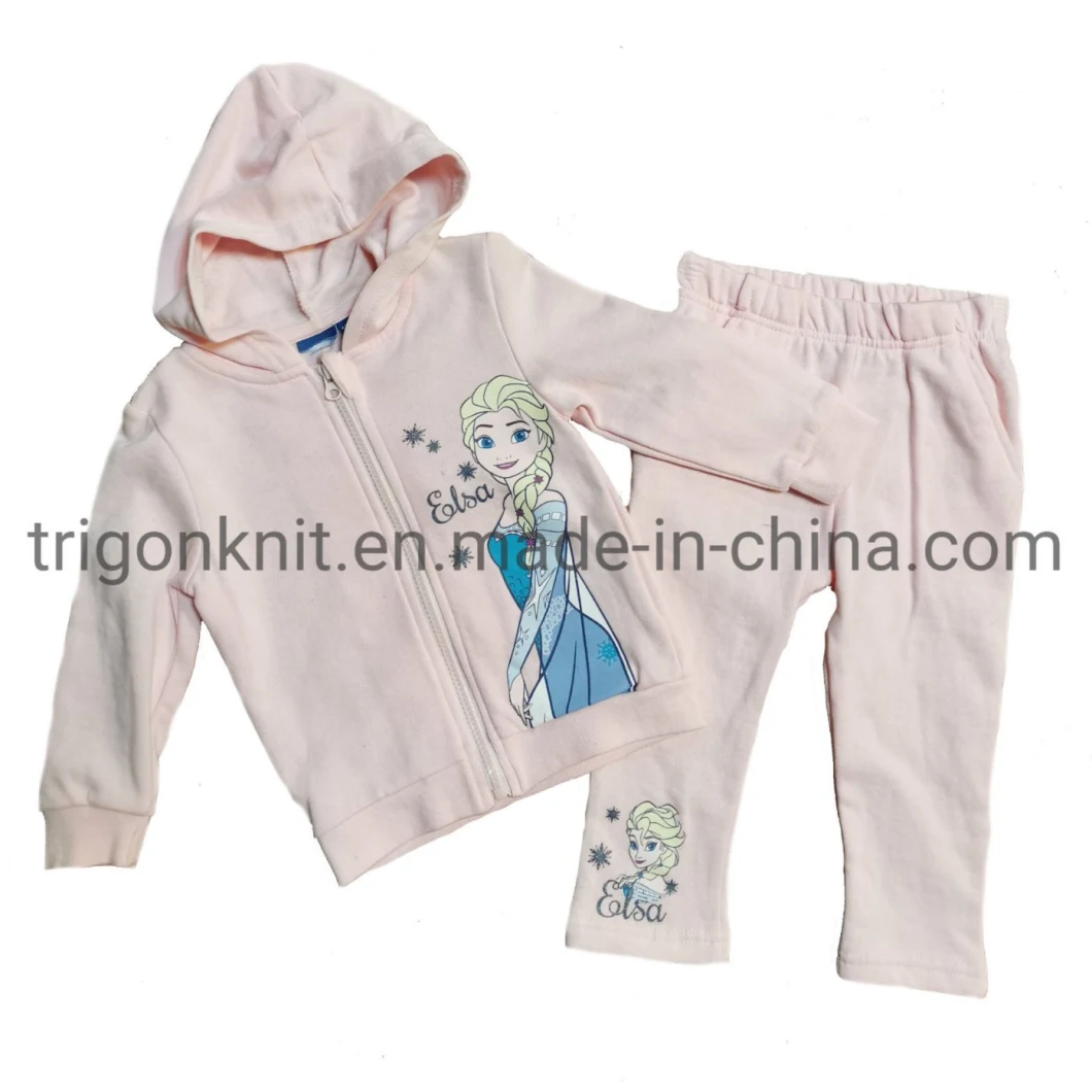 Girls Jogging Suits with Cartoon Printing Kids Sportwear