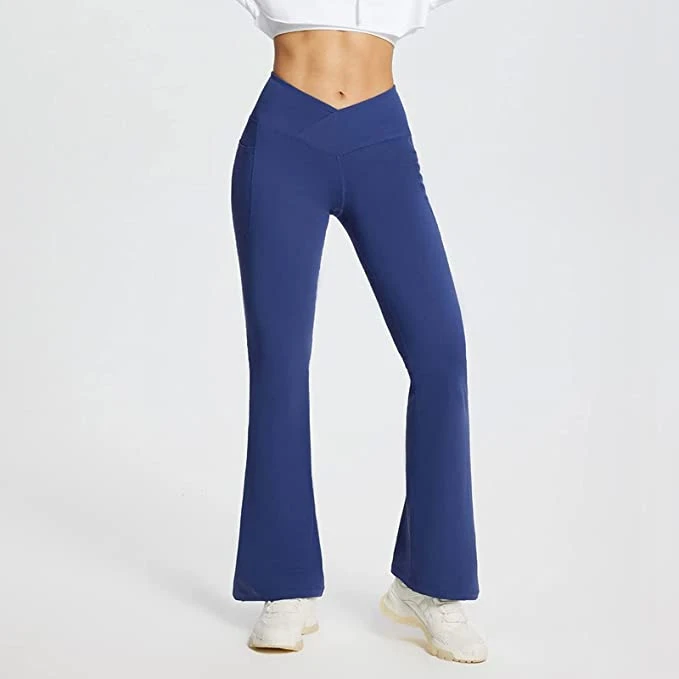 Yoga Pants Crossover Buttery-Soft Bootcut Leggings High Waist Tummy Control 4 Way Stretch Pants