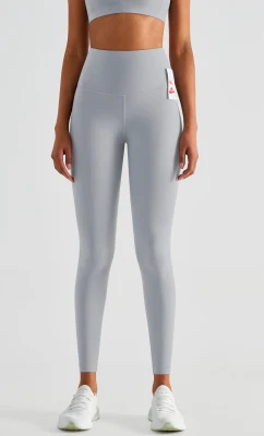 Высококачественные штаны для йоги для женщин, тонкие брюки персикового цвета с высокой талией для фитнеса, спортивные леггинсы для бега