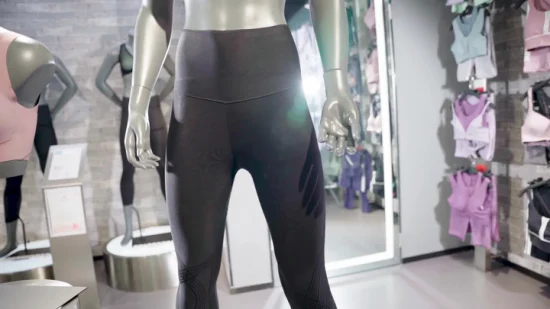Нейлоновая ткань для тренировок, бега, фитнеса, женские колготки, бесшовные длинные штаны для йоги